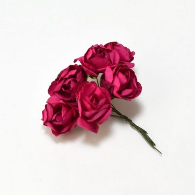 Иллюстрация Цветок со стеблем, Роза, 2,5 см, фуксия
