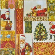 Иллюстрация Салфетка для декупажа "Дед Мороз 2", трехслойная, 33х33 см