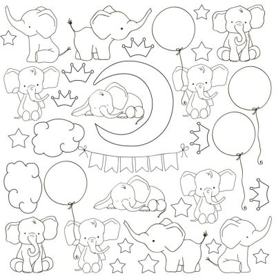 Иллюстрация Лист для для раскрашивания маркерами "My little baby boy" (30,5x30,5см)