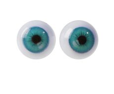 Иллюстрация Глаза винтовые с заглушками, 1 см, голубые
