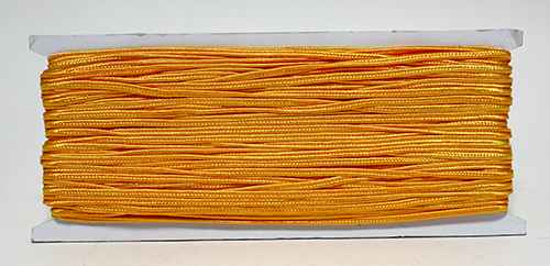 Иллюстрация Шнур сутажный, желтый, шёлк, 3 мм, 1 м