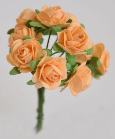 Иллюстрация Цветок розы, 1,5 см, цвет: персиковый