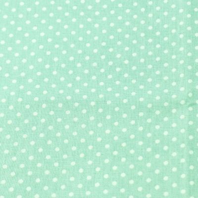 Иллюстрация Отрез хлопковой ткани "Мелкий горошек", 40х50 см, цвет: мятный