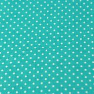 Иллюстрация Отрез хлопковой ткани "Мелкий горошек", 40х50 см, цвет: бирюзовый