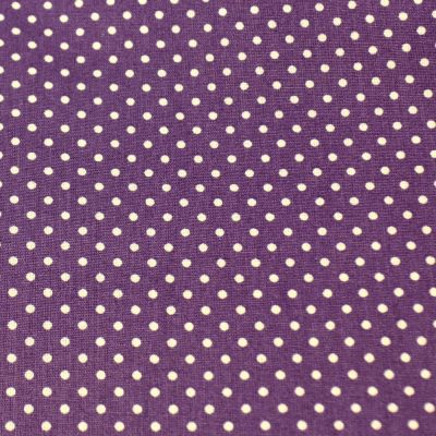 Иллюстрация Отрез хлопковой ткани "Мелкий горошек", 40х50 см, цвет: фиолетовый