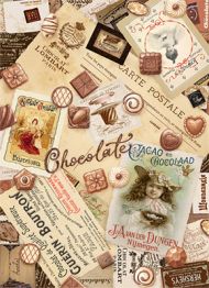 Иллюстрация Декупажная карта "Реклама шоколада", А4