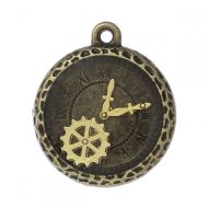 Иллюстрация Подвеска "Steampunk часы ", 23*20 мм, цвет: бронза