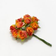 Иллюстрация Цветок со стеблем, Роза, 1,5 см, красно-оранжевый
