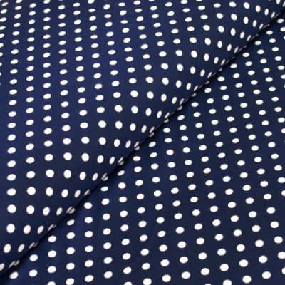 Иллюстрация Отрез хлопковой ткани "Мелкий горошек", 40х50 см, цвет: темно-синий