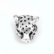 Иллюстрация Бусина для пандоры "Леопард", 13х11 мм, цвет: серебро