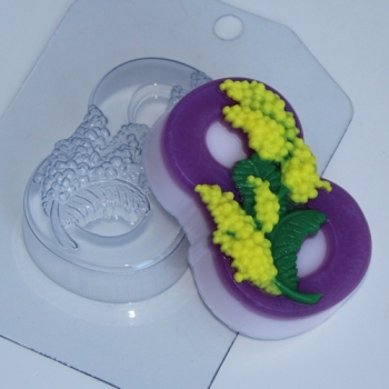 Иллюстрация Пластиковая форма для мыла "Мимоза по диагонали"