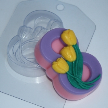 Иллюстрация Пластиковая форма для мыла "Тюльпаны по диагонали"