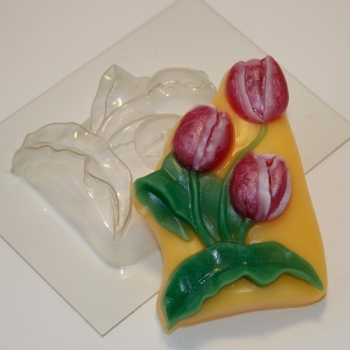 Иллюстрация Пластиковая форма для мыла "Тюльпаны большие"