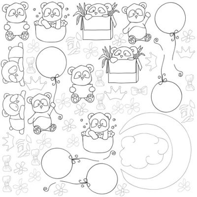 Иллюстрация Лист для для раскрашивания маркерами "My little baby girl" (30,5x30,5см)