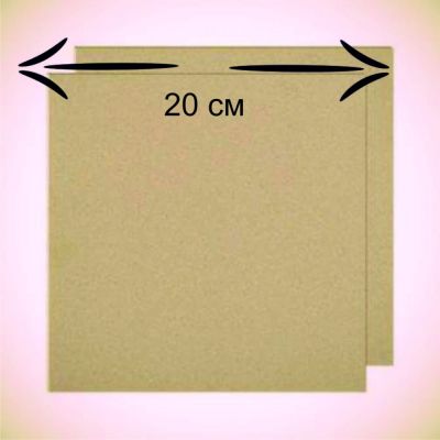 Иллюстрация Пивной картон, серо-коричневый, 20х20 см, 1.2 мм