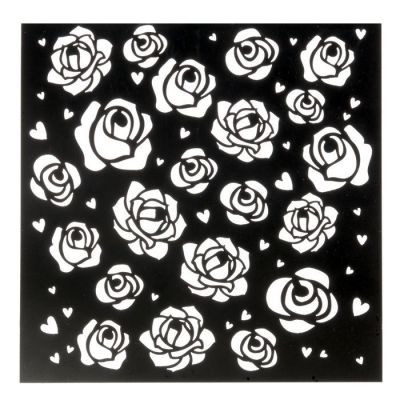 Иллюстрация Трафарет для творчества "Розы", 15х15 см