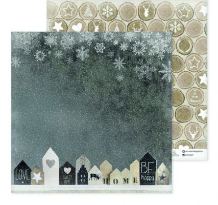 Иллюстрация Бумага для скрапбукинга Зима «Спилы», 30,5 × 30,5 см