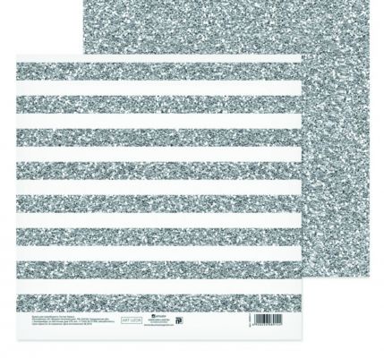 Иллюстрация Бумага для скрапбукинга «Сияние серебра», 20 х 20 см, 180 г/м