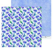 Иллюстрация Бумага для скрапбукинга «Фиолетовые цветы», 30.5 × 30.5 см, 180 г/м
