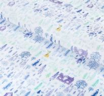 Иллюстрация Бумага упаковочная тишью "Снежный лес", 50 х70 см