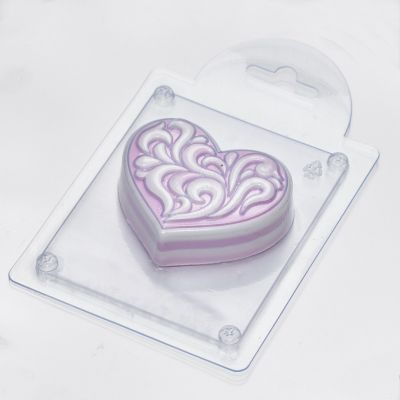 Иллюстрация Пластиковая форма для мыла "Сердце декор"
