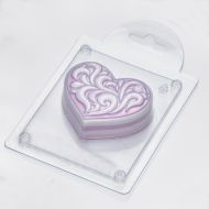 Иллюстрация Пластиковая форма для мыла "Сердце декор"