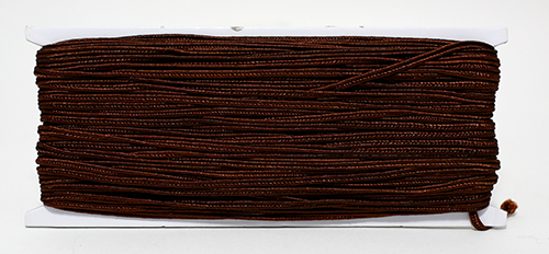 Иллюстрация Шнур сутажный, темно-коричневый, шёлк, 3 мм, 1 метр