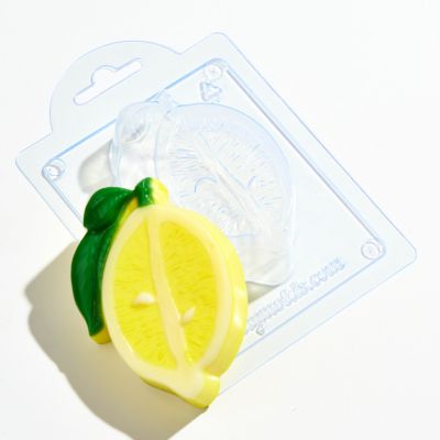 Иллюстрация Пластиковая форма для мыла "Лимон с листиком"