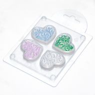 Иллюстрация Пластиковая форма для мыла "Сердце декор мини"