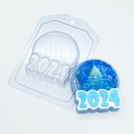 Иллюстрация Пластиковая форма для мыла "2024 Круг под картинку"
