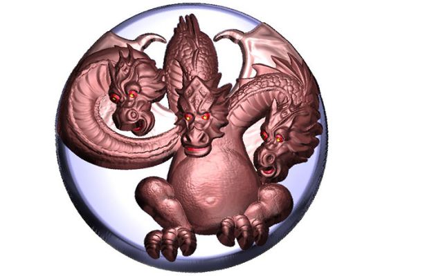 Иллюстрация Пластиковая форма для мыла "Трёхглавый дракон"