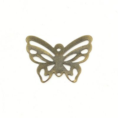 Иллюстрация Коннектор "Бабочка филигранная", 20х16 мм, бронза